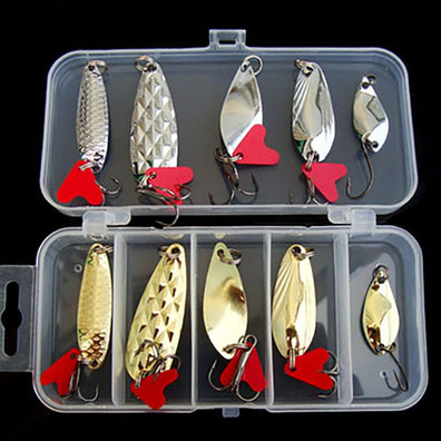 10Pcs/Lot Gold/Silver Metal Spoon Set